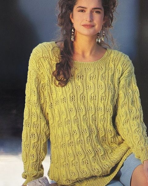 Sweater in Lace Cable Pattern