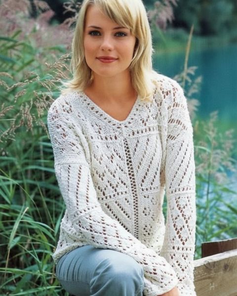 Patchwork Style Lace Sweater