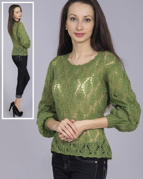 Leaf Lace Stitch Sweater