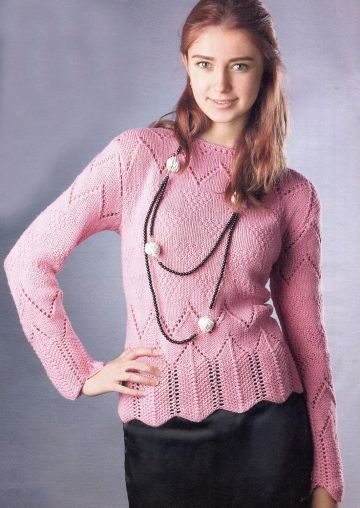 Sweater in Lace Pattern