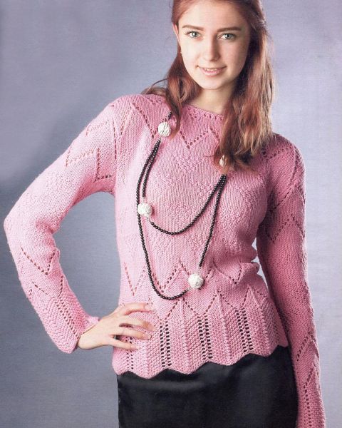 Sweater in Lace Pattern