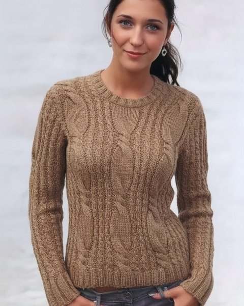 Pullover with Cables
