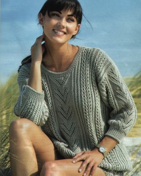 Sweater with Lace Pattern