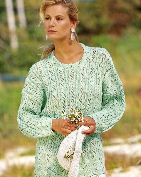 Lace Stripe Sweater