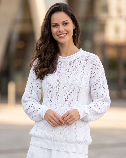 Lace Zigzag Stitch Sweater