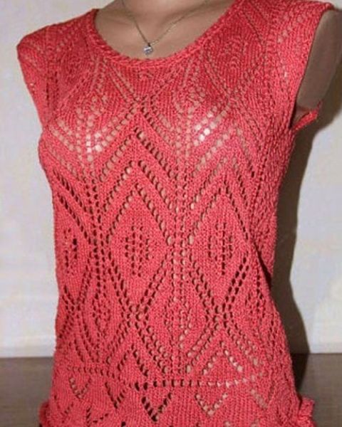 Top with Lace Diamonds