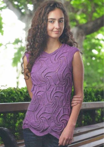 Hexagon Motif Knit Top