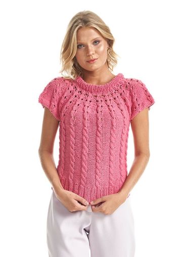 Round Yoke Knit Top