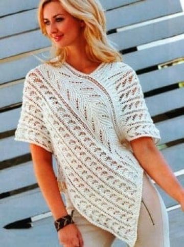 Poncho Tunic in Lace Pattern