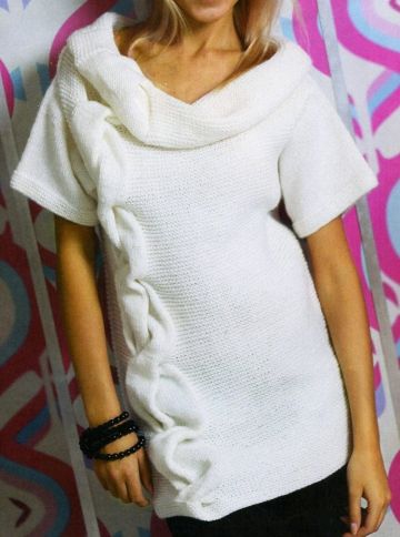 Tunic in Garter Stitch with Cable
