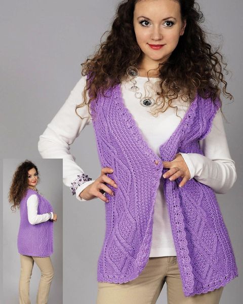 Vest with Diamond Pattern