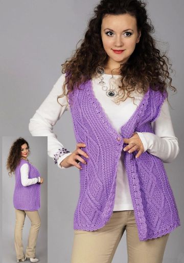 Vest with Diamond Pattern