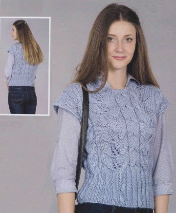 Vest with Lace Cable