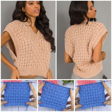 Vest in a Check Pattern