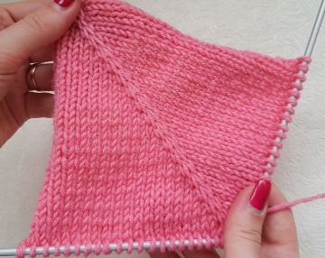 Raglan line from central stitch
