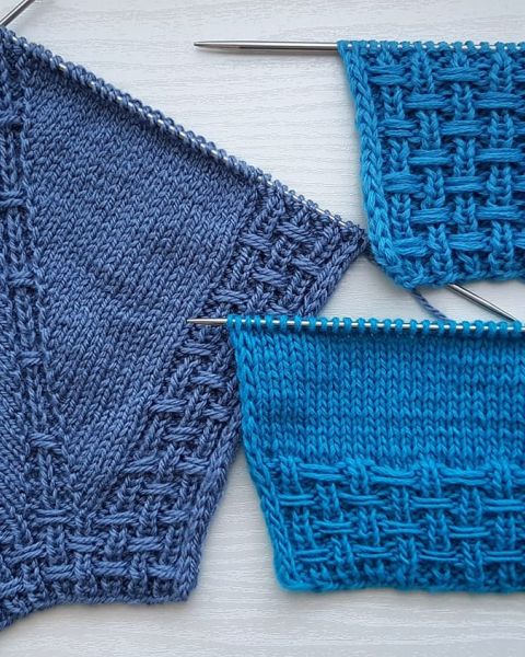 Raglan Line and Border in Fancy Rib Stitch Pattern