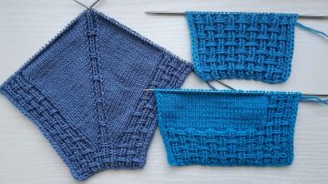 Raglan Line and Border in Fancy Rib Stitch Pattern