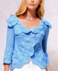 Ruffled Jacket with Tulip Pattern