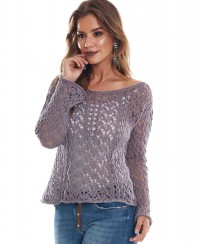 Lace Pullover with Faux Cord Detail
